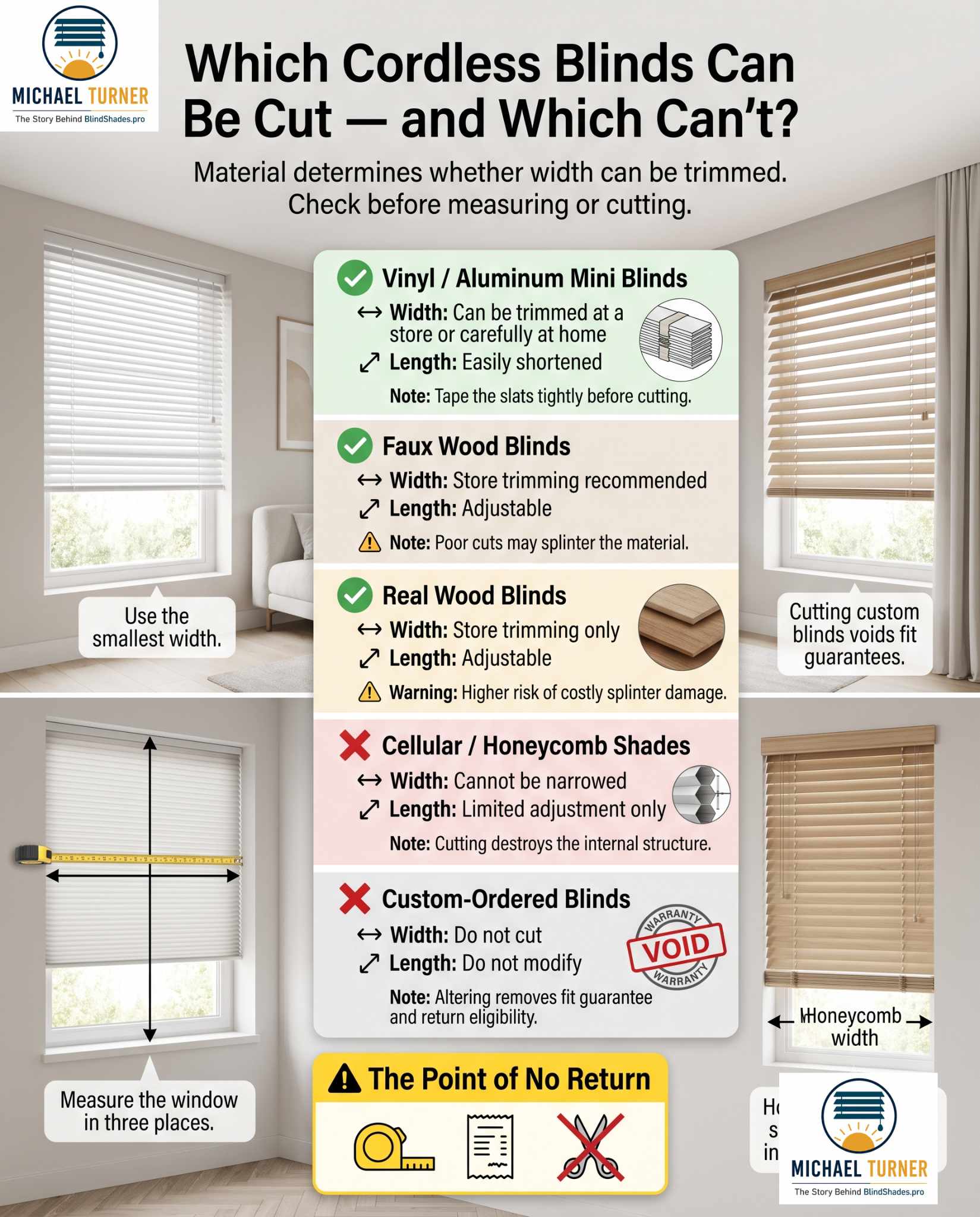 Can You Cut Cordless Blinds Down to Size? The Two Cuts