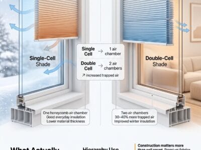 Cellular Shade R-Value: Single vs Double Cell, Decided