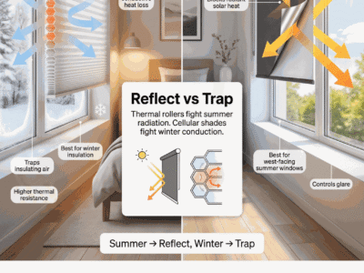 Cellular vs Thermal Roller Blinds: The Season Test