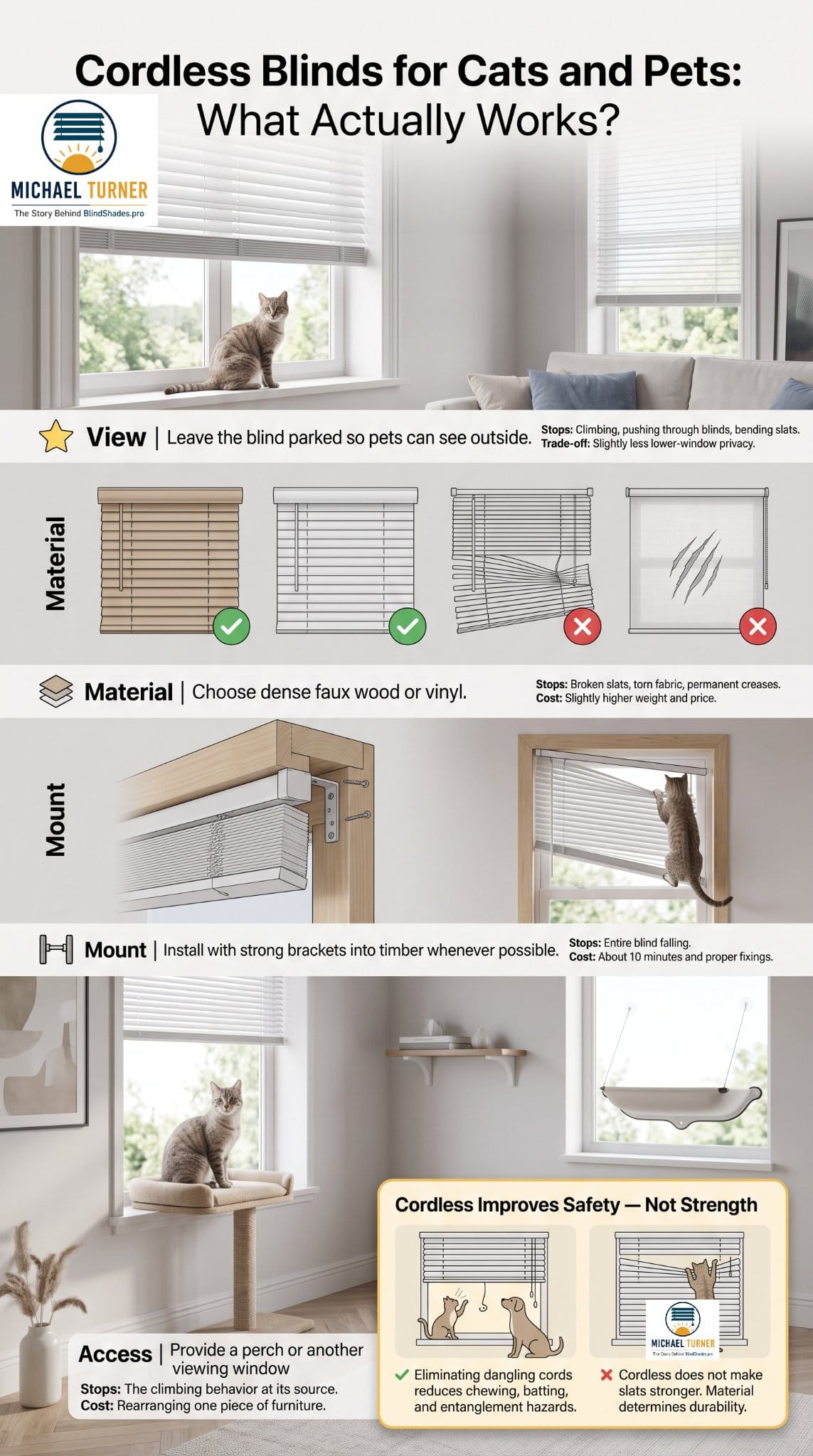 Cordless Blinds for Cats and Pets: The Four Defences