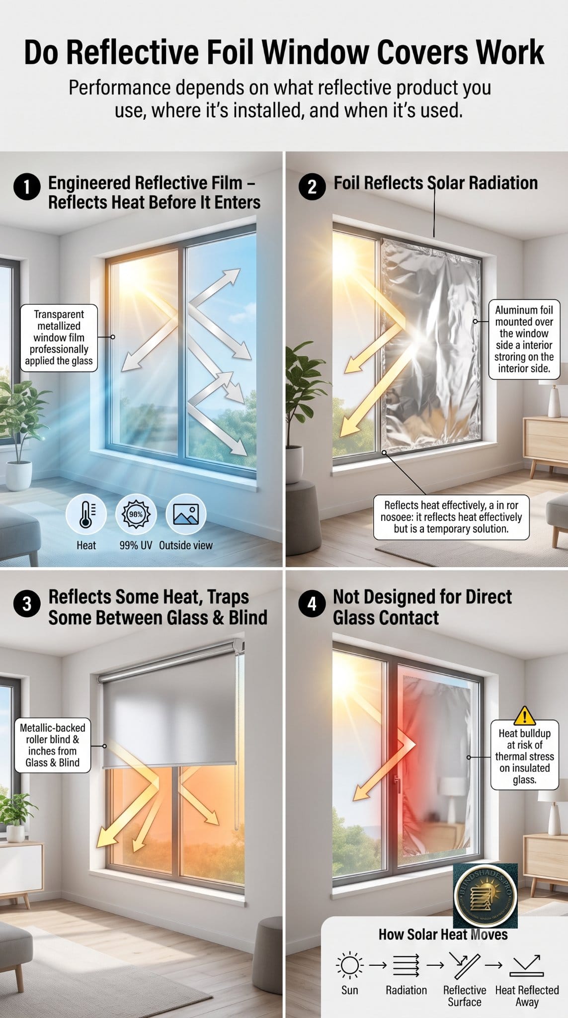 Do Reflective Foil Window Covers Work? Yes - 4 Ways
