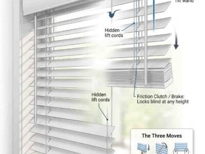 How Do Cordless Blinds Work? The Three Moves