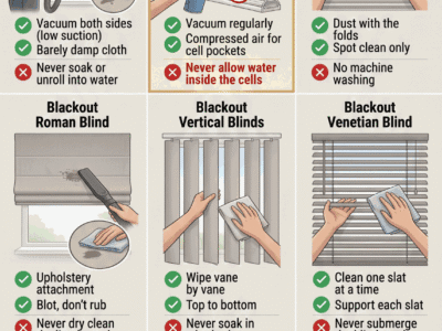 How to Clean Blackout Blinds Without Wrecking the Coating