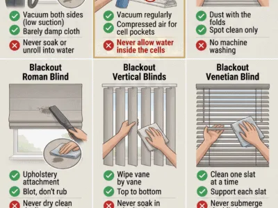 How to Clean Blackout Blinds Without Wrecking the Coating