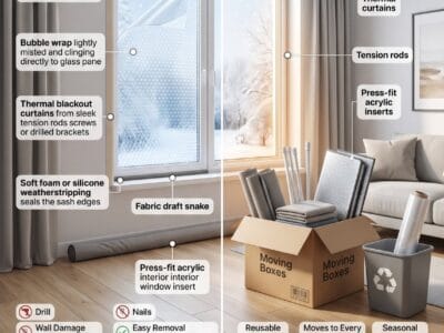 Insulating Windows for Renters: No Drill, No Damage