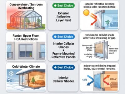 Interior vs Exterior Blinds for Heat