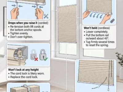 Pleated Blinds Won’t Stay Up? How to Fix It