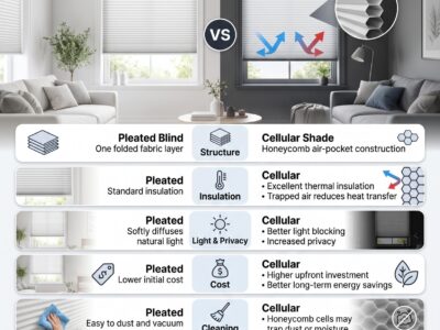 Pleated Blinds vs Cellular Shades