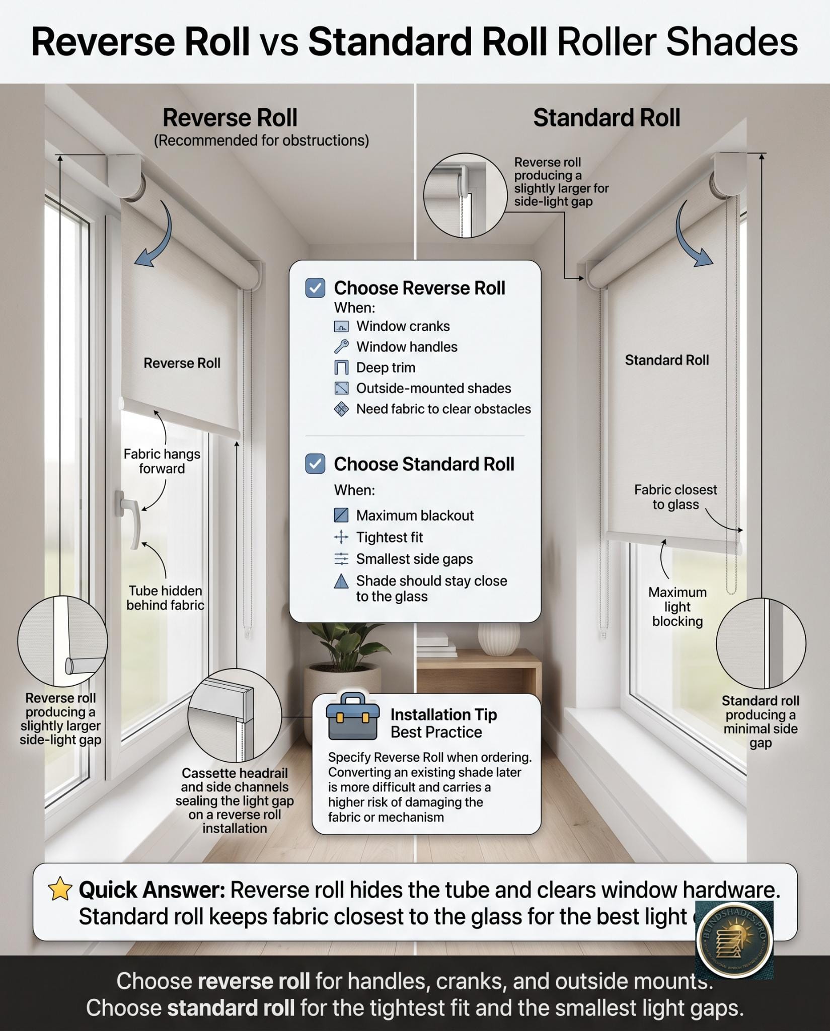 Reverse Roll Roller Shades: What They Are and When to Choose Them