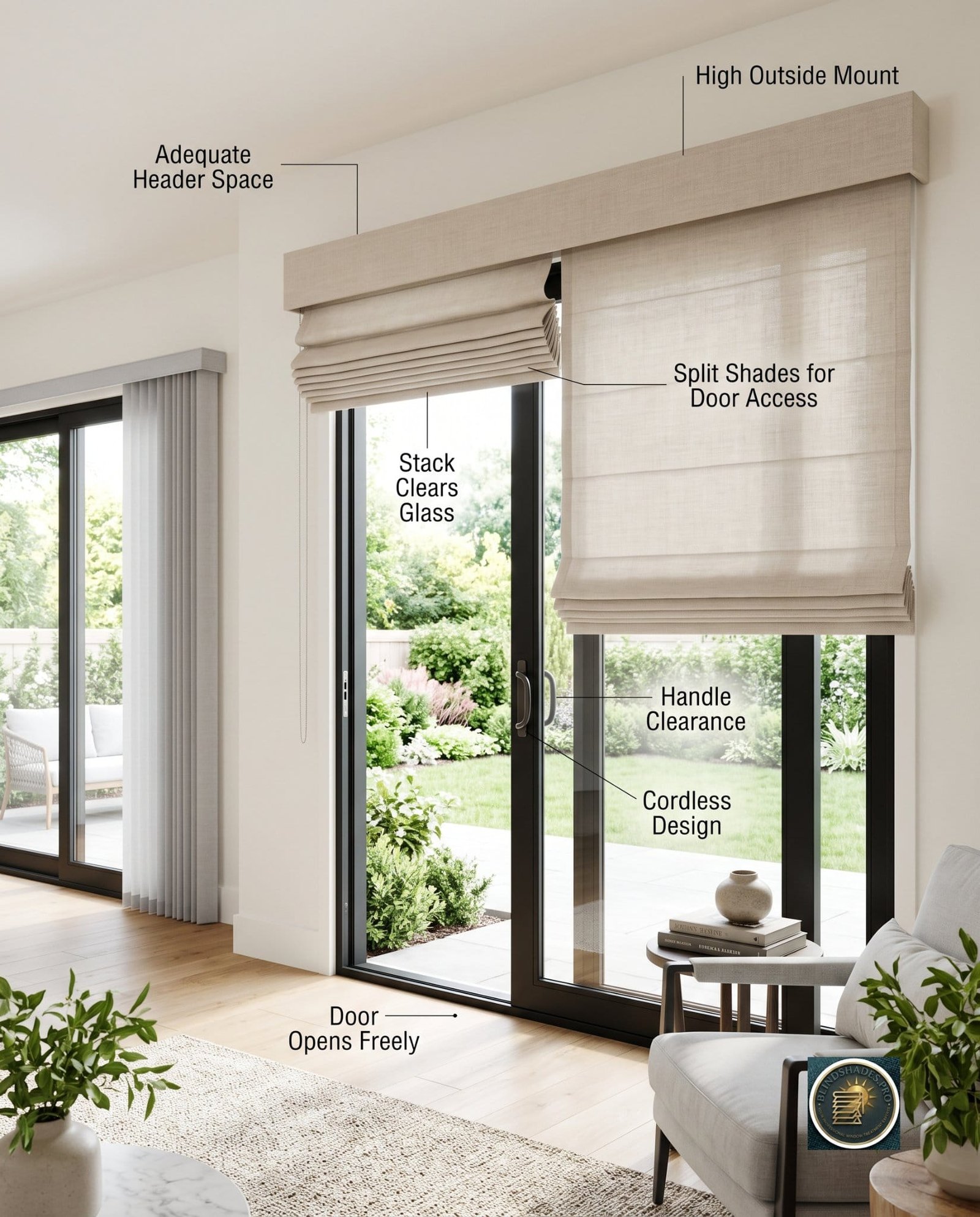 Roman Shades for Sliding Glass Doors (2026): Will They Fit?