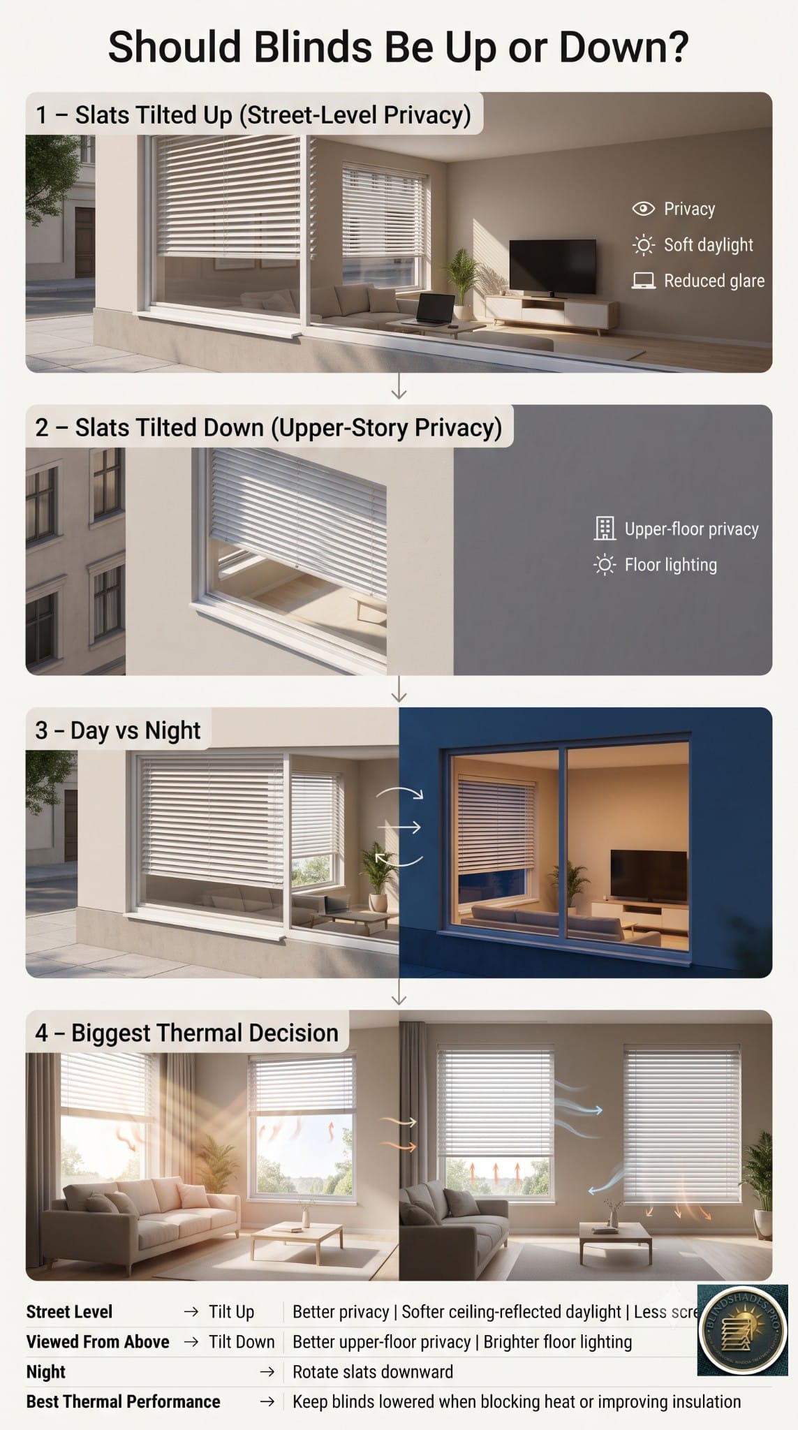 Should Blinds Be Up or Down? Both Answers, Settled