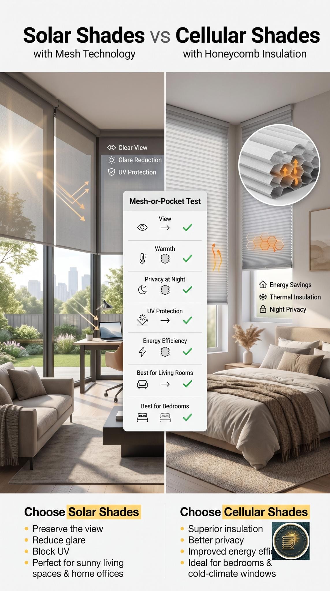 Solar Shades vs Cellular Shades: Which Should You Buy?