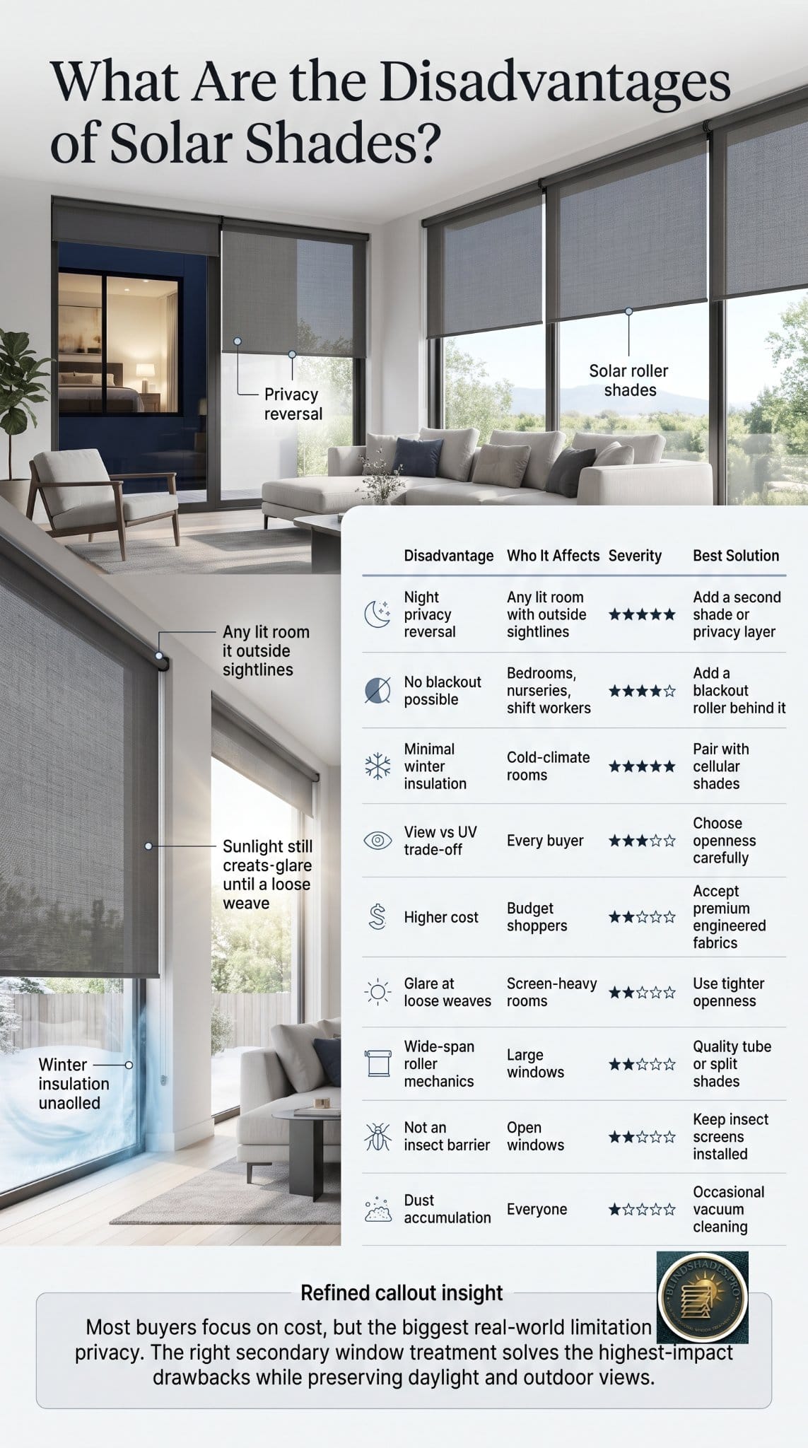 What Are the Disadvantages of Solar Shades? The Honest List