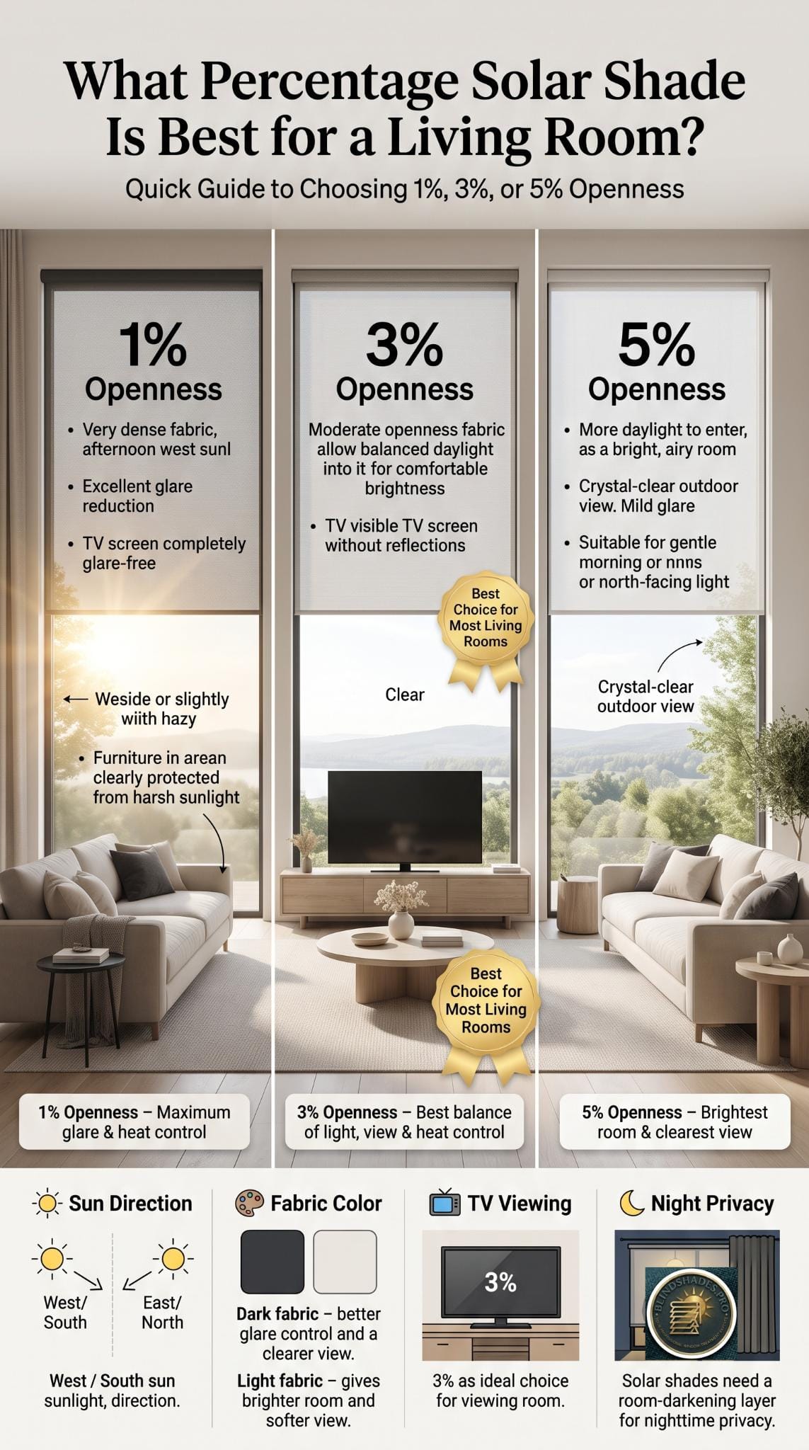 What Percentage Solar Shade for a Living Room