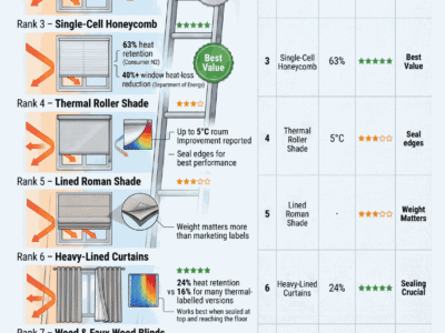 Which Blinds Insulate Best? The Material Ladder, Ranked