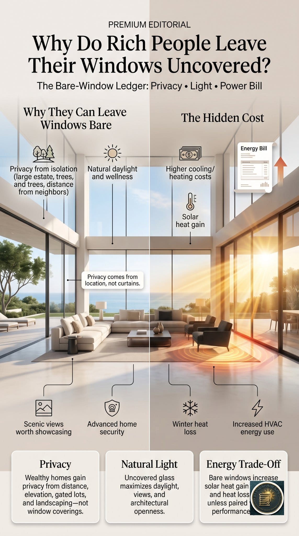Why Do Rich People Leave Their Windows Uncovered?